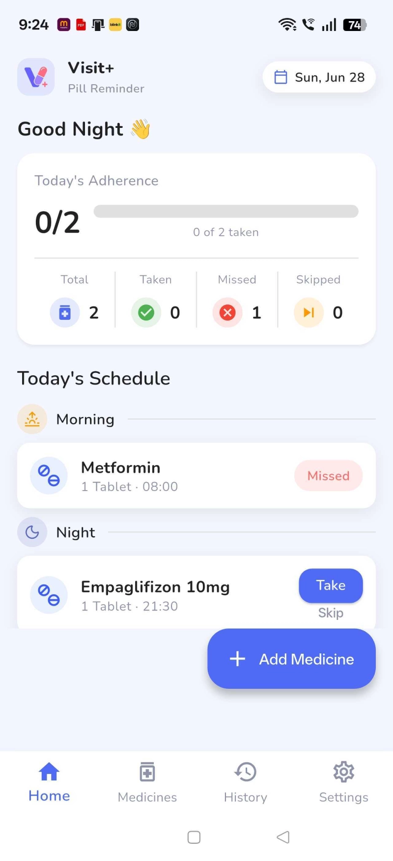 Home Page Screen Image