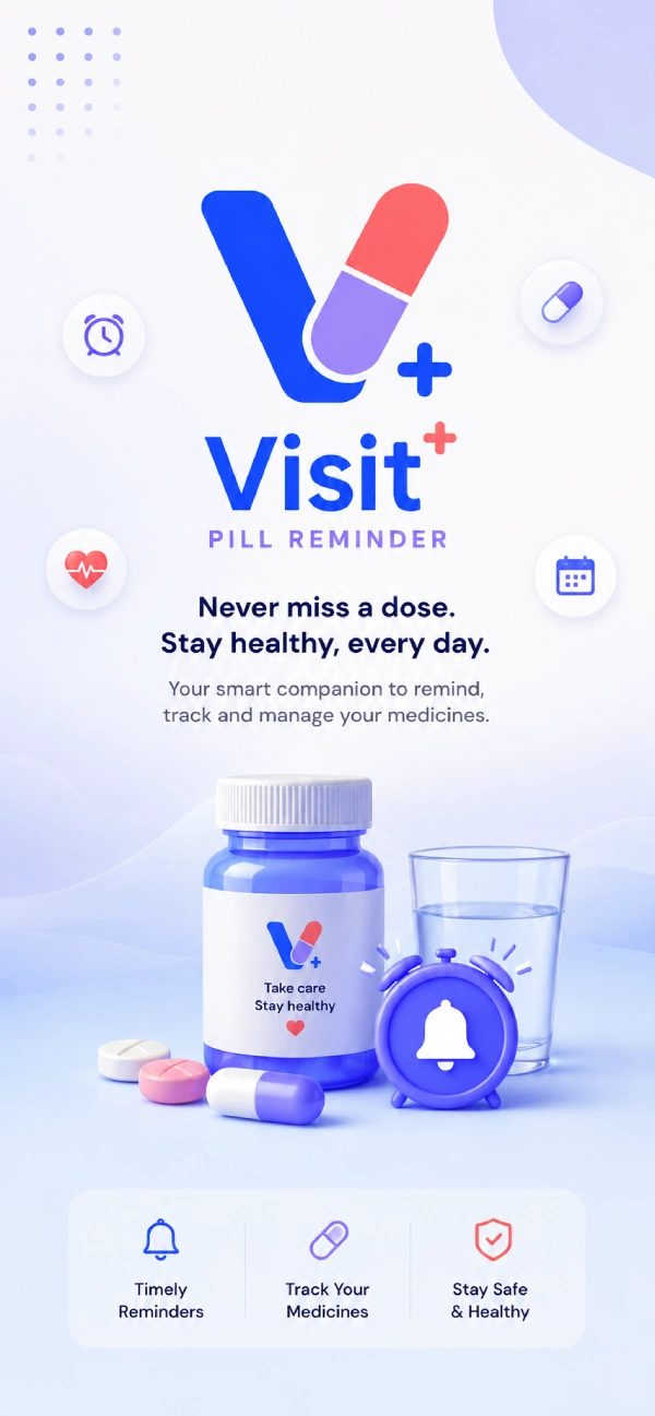 Visit+ App Splash Screen Mockup